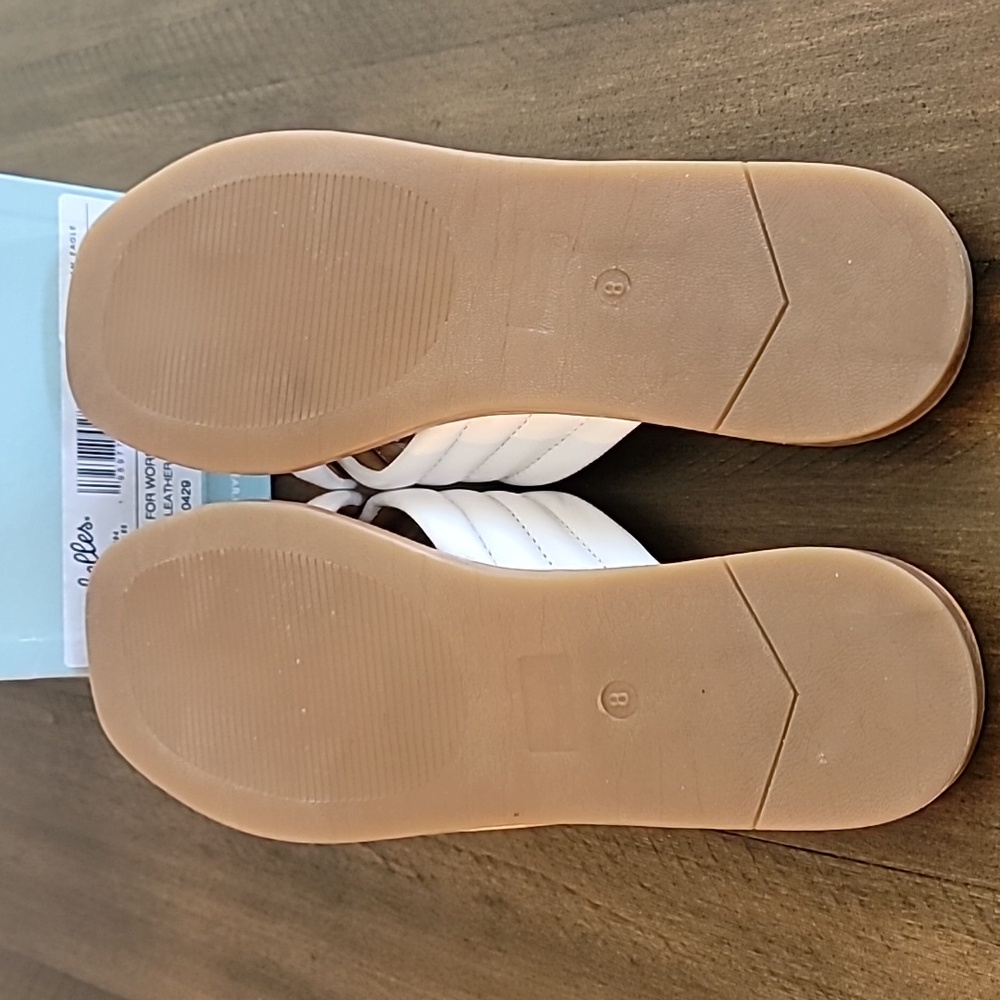 SEYCHELLES Word for Word White Leather Sandals 8 NIB - Picture 4 of 7